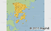 Savanna Style Map of Xiapu, single color outside