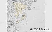 Shaded Relief Map of Xiapu, desaturated