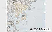 Shaded Relief Map of Xiapu, semi-desaturated