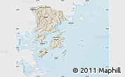 Shaded Relief Map of Xiapu, single color outside