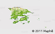 Physical Panoramic Map of Xiapu, cropped outside