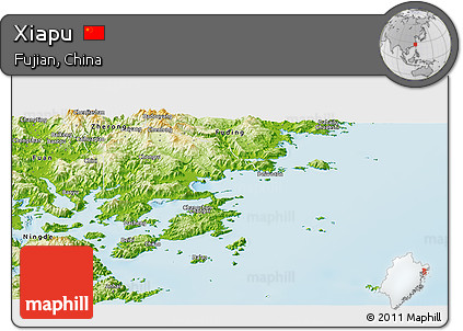 Physical Panoramic Map of Xiapu