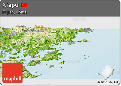 Physical Panoramic Map of Xiapu