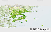 Physical Panoramic Map of Xiapu, lighten