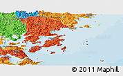 Political Panoramic Map of Xiapu