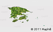 Satellite Panoramic Map of Xiapu, cropped outside