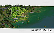 Satellite Panoramic Map of Xiapu, darken