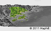 Satellite Panoramic Map of Xiapu, desaturated