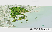 Satellite Panoramic Map of Xiapu, lighten