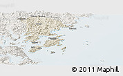 Shaded Relief Panoramic Map of Xiapu, lighten