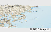 Shaded Relief Panoramic Map of Xiapu