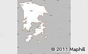 Gray Simple Map of Xiapu, cropped outside