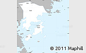 Gray Simple Map of Xiapu, single color outside