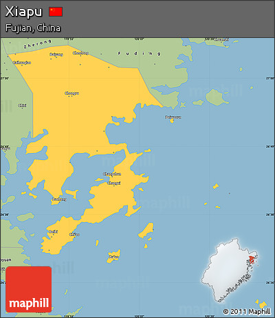 Savanna Style Simple Map of Xiapu