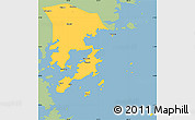 Savanna Style Simple Map of Xiapu, single color outside