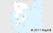 Silver Style Simple Map of Xiapu, single color outside