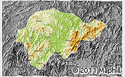Physical 3D Map of Yongan, darken, desaturated