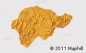 Political 3D Map of Yongan, cropped outside