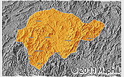 Political 3D Map of Yongan, desaturated