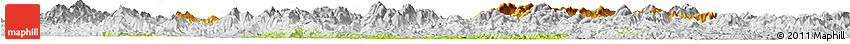 Physical Horizon Map of Yongan, lighten, desaturated