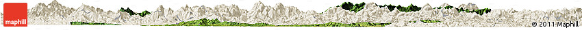 Satellite Horizon Map of Yongan, shaded relief outside