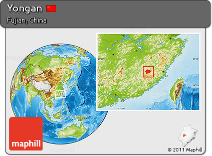 Physical Location Map of Yongan