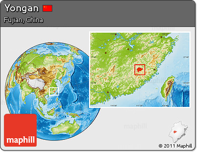 Physical Location Map of Yongan