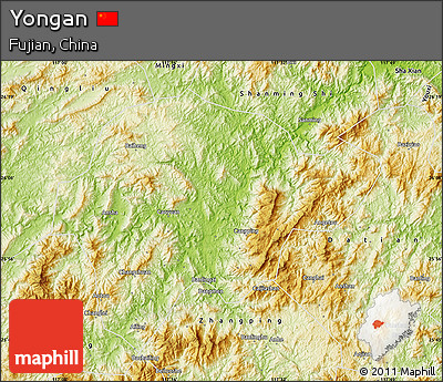 Physical Map of Yongan