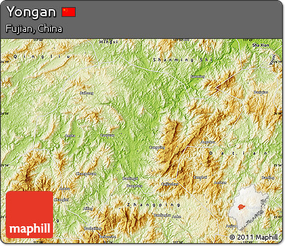 Physical Map of Yongan
