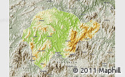 Physical Map of Yongan, semi-desaturated