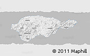 Gray Panoramic Map of Yongan, single color outside