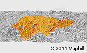 Political Panoramic Map of Yongan, lighten, desaturated