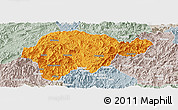 Political Panoramic Map of Yongan, lighten, semi-desaturated