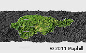Satellite Panoramic Map of Yongan, darken, desaturated
