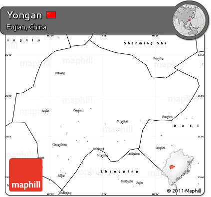 Blank Simple Map of Yongan