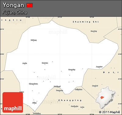 Classic Style Simple Map of Yongan