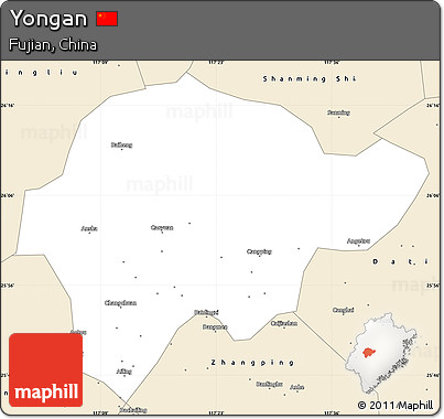 Classic Style Simple Map of Yongan