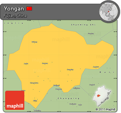 Savanna Style Simple Map of Yongan