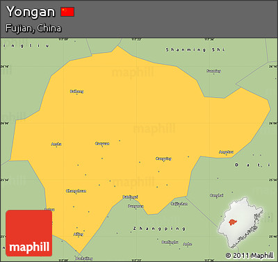 Savanna Style Simple Map of Yongan