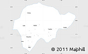 Silver Style Simple Map of Yongan, single color outside
