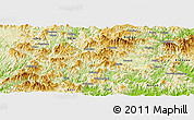 Physical Panoramic Map of Yongchun