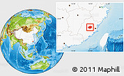 Physical Location Map of Youxi, highlighted country