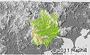 Physical 3D Map of Yunxiao, desaturated