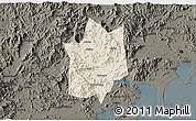 Shaded Relief 3D Map of Yunxiao, darken