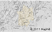 Shaded Relief 3D Map of Yunxiao, desaturated