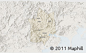 Shaded Relief 3D Map of Yunxiao, lighten