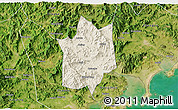 Shaded Relief 3D Map of Yunxiao, satellite outside
