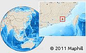Shaded Relief Location Map of Yunxiao