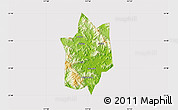 Physical Map of Yunxiao, cropped outside
