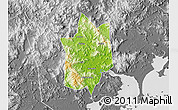 Physical Map of Yunxiao, desaturated